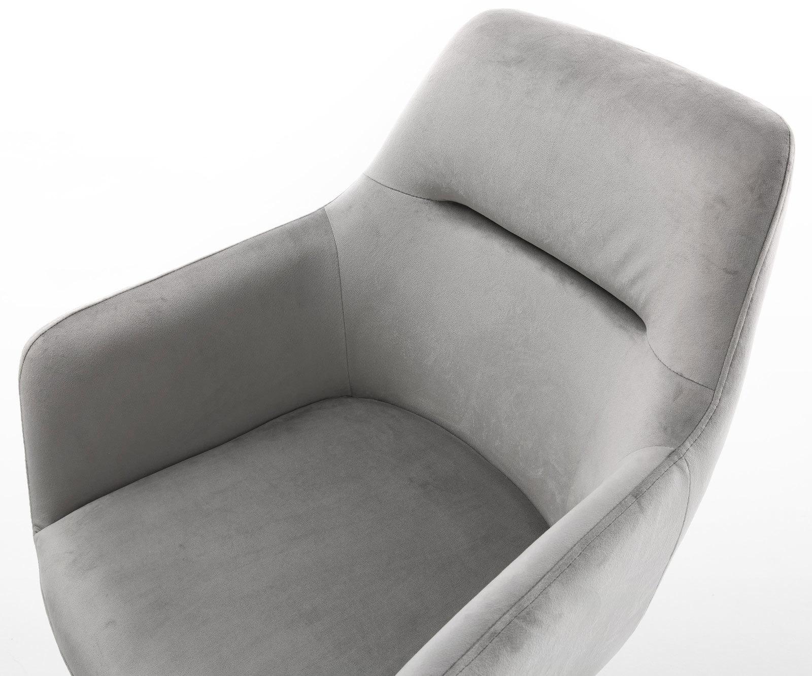 Étkezőszék Pejo-Flex bársony szürke étkezőszék lapos fekete zsákrugós - Image 4