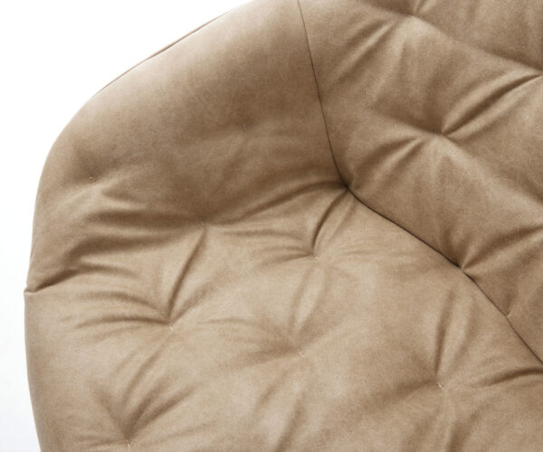 Étkezőszék Gaio-Flex mikroszálas bézs vintage étkezőszék lapos fekete - Image 4