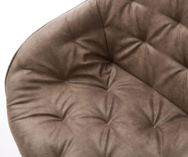 Étkezőszék Gaio-Flex mikroszálas taupe vintage 4 lábú kúpos fekete - Image 4