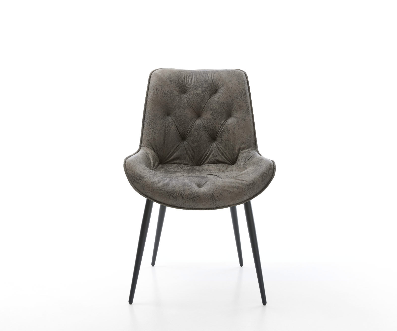 Étkezőszék Taimi-Flex mikroszálas szürke vintage 4 láb kúpos fekete - Image 2