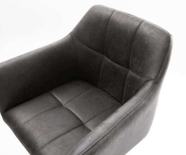 Bárszék Yulo-Flex vintage antracit forgó láb magasságban állítható fém - Image 4