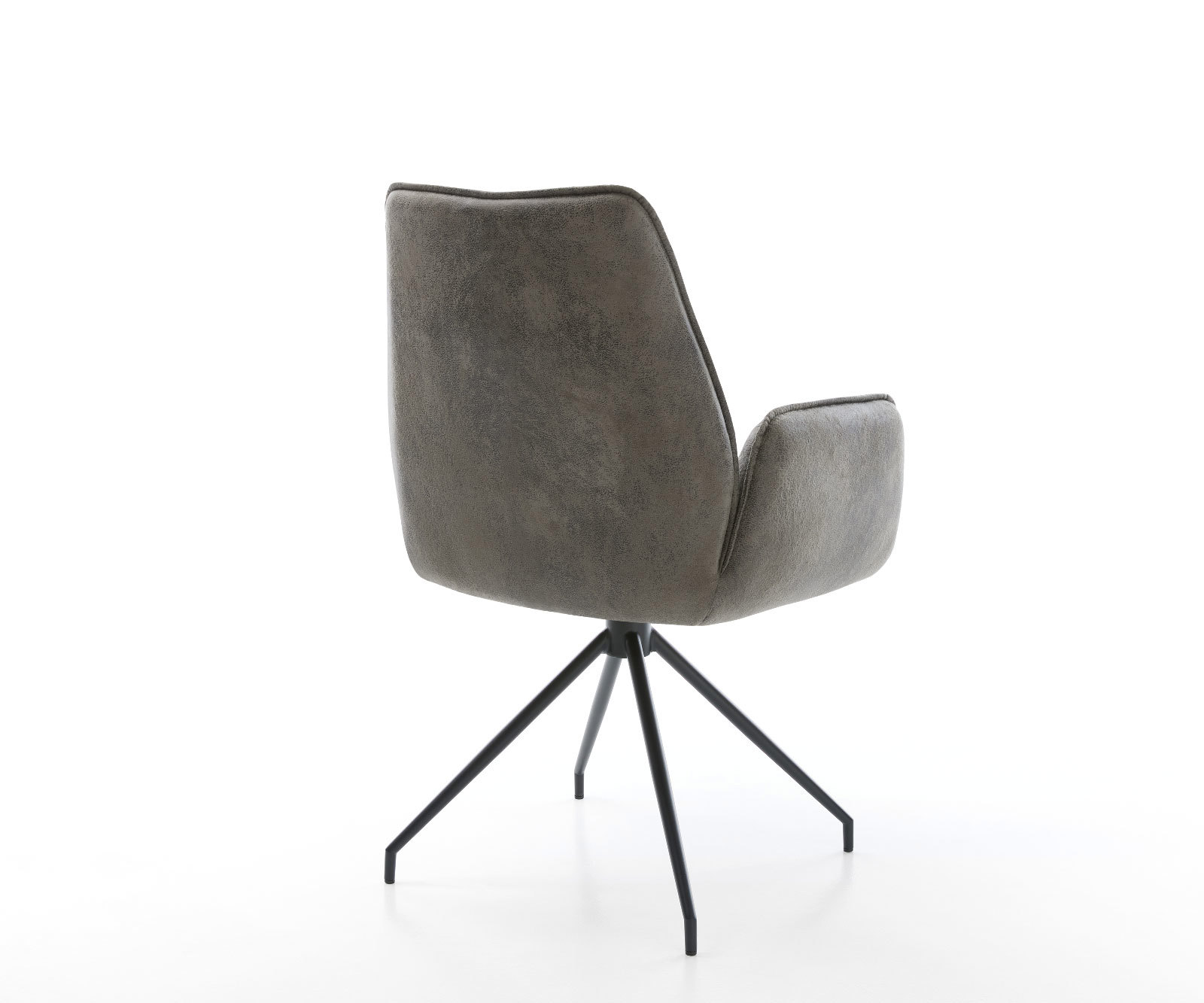 Étkezőszék Zoa-Flex mikroszálas szürke vintage kereszt láb kúpos fekete zsákrugós - Image 5