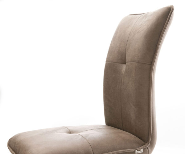Étkezőszék Maddy-Flex mikroszálas taupe vintage kereszt láb kúpos fekete - Image 4