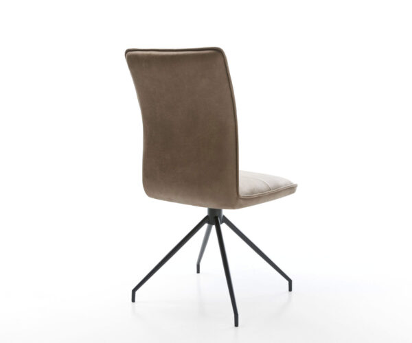 Étkezőszék Maddy-Flex mikroszálas taupe vintage kereszt láb kúpos fekete - Image 5