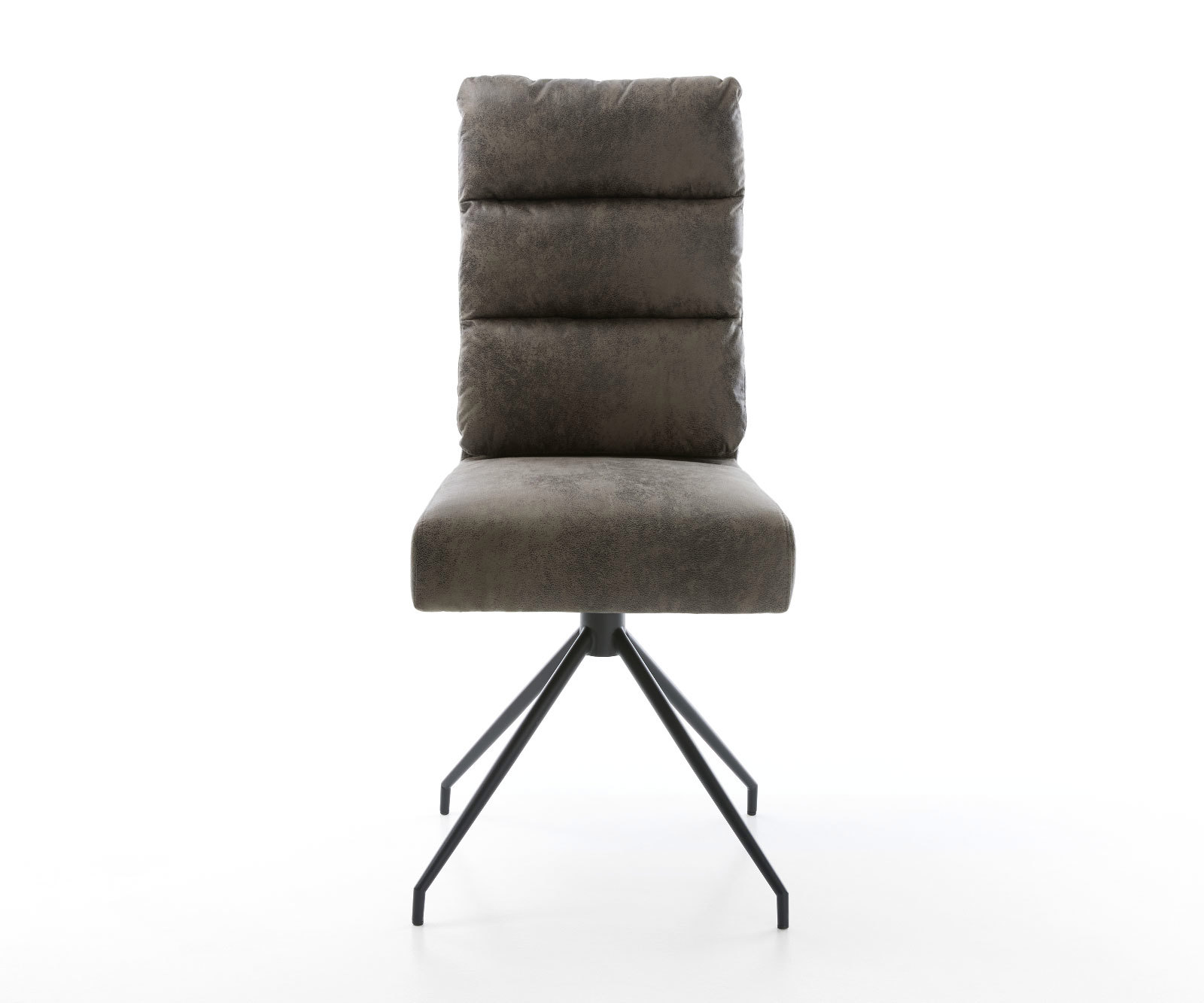 Étkezőszék Pela-Flex mikroszálas szürke vintage kereszt láb kúpos fekete zsákrugós - Image 2