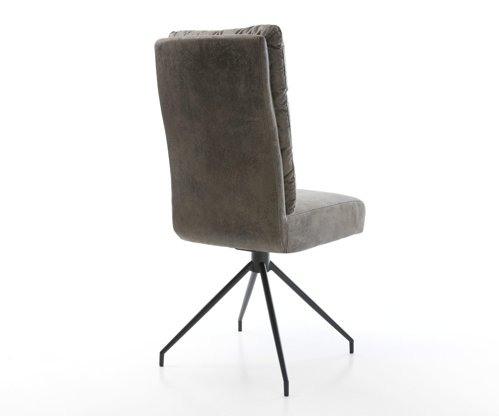 Étkezőszék Pela-Flex mikroszálas szürke vintage kereszt láb kúpos fekete zsákrugós - Image 5