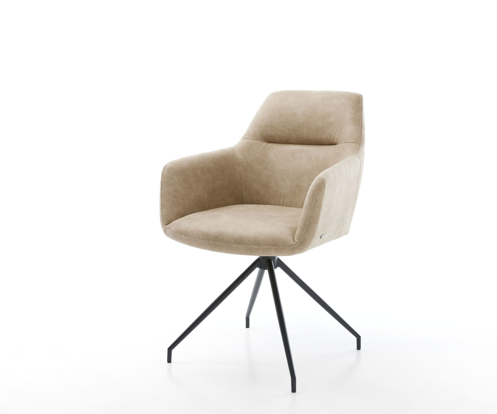 Étkezőszék Pejo-Flex mikroszálas bézs vintage kereszt láb kúpos fekete zsákrugó