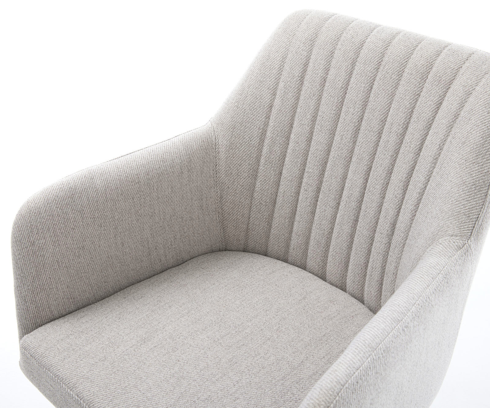 Étkezőszék Greg-Flex csíkos világosszürke vékony lábazat rozsdamentes acél zsákrugós - Image 4