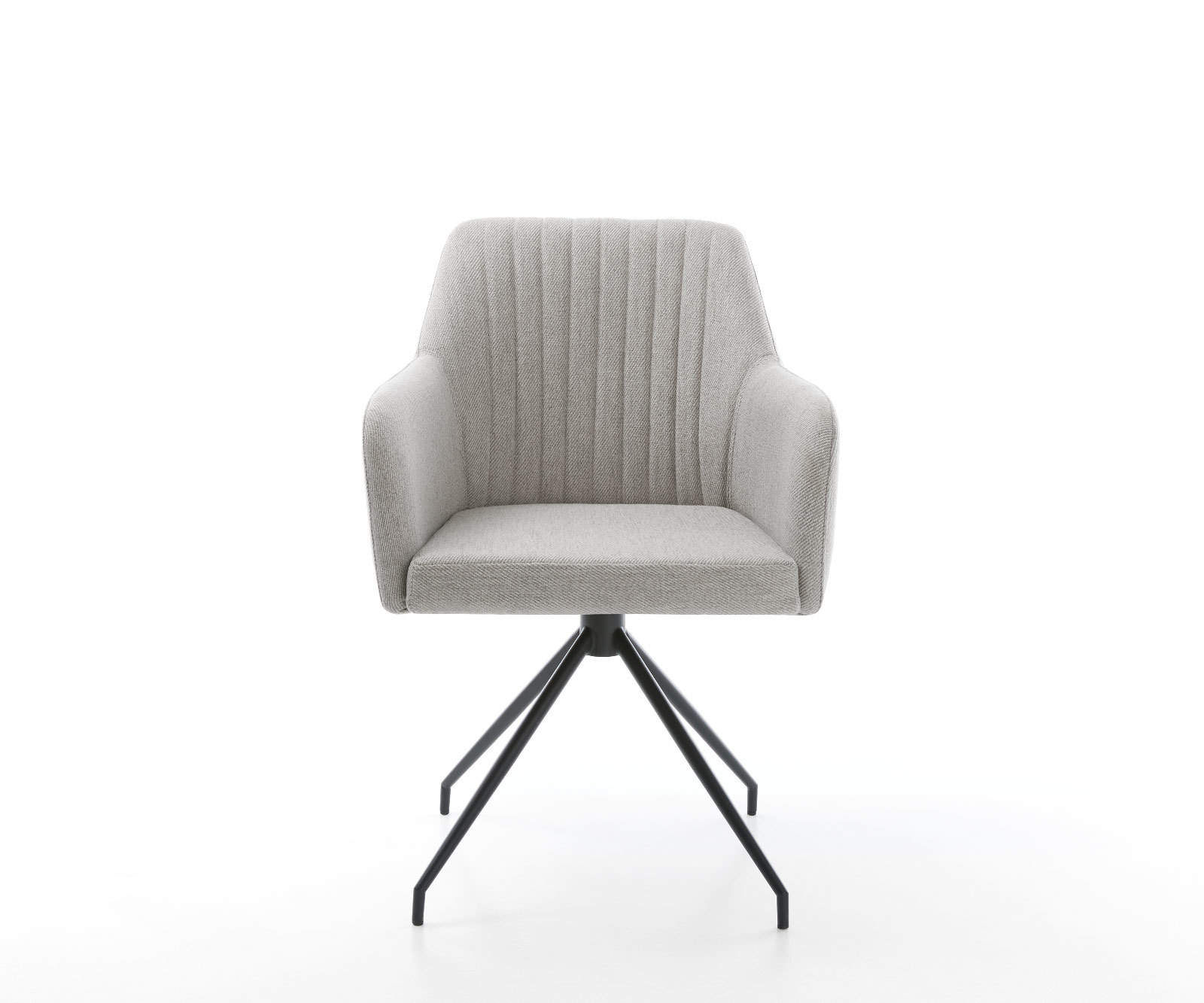 Étkezőszék Greg-Flex csíkos világosszürke kúpos kereszt láb fekete zsákrugós - Image 2