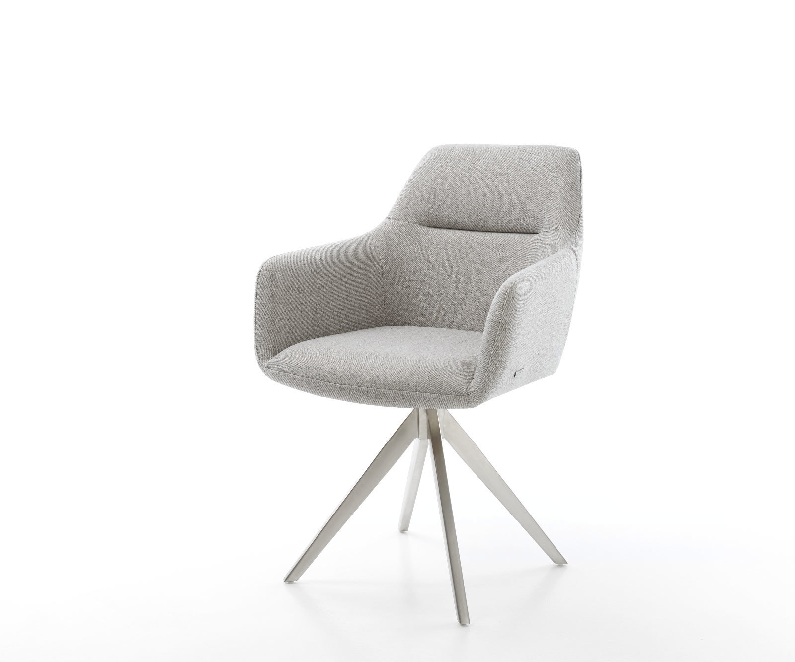 Étkezőszék Pejo-Flex csíkos világosszürke kereszt láb szögletes rozsdamentes acél 180° forgatható