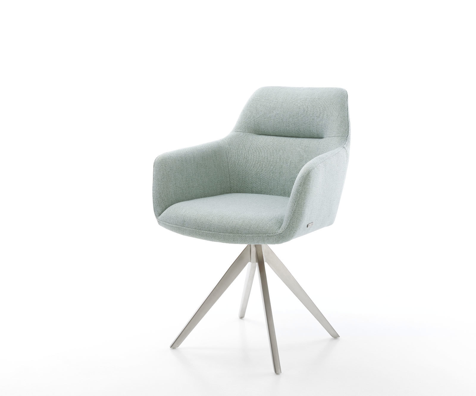 Étkezőszék Pejo-Flex csíkos mentol kereszt láb szögletes rozsdamentes acél zsákrugós