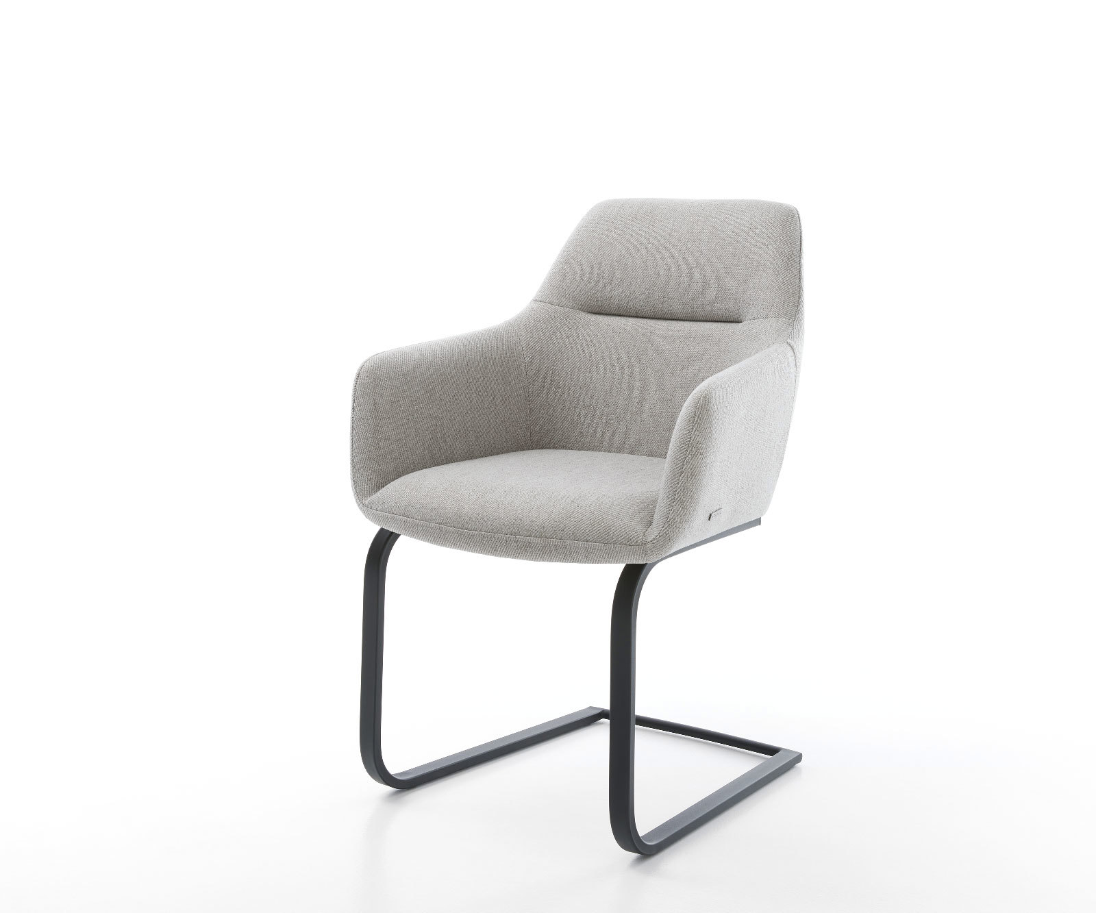 Étkezőszék Pejo-Flex csíkos világosszürke konzolos láb lapos fekete