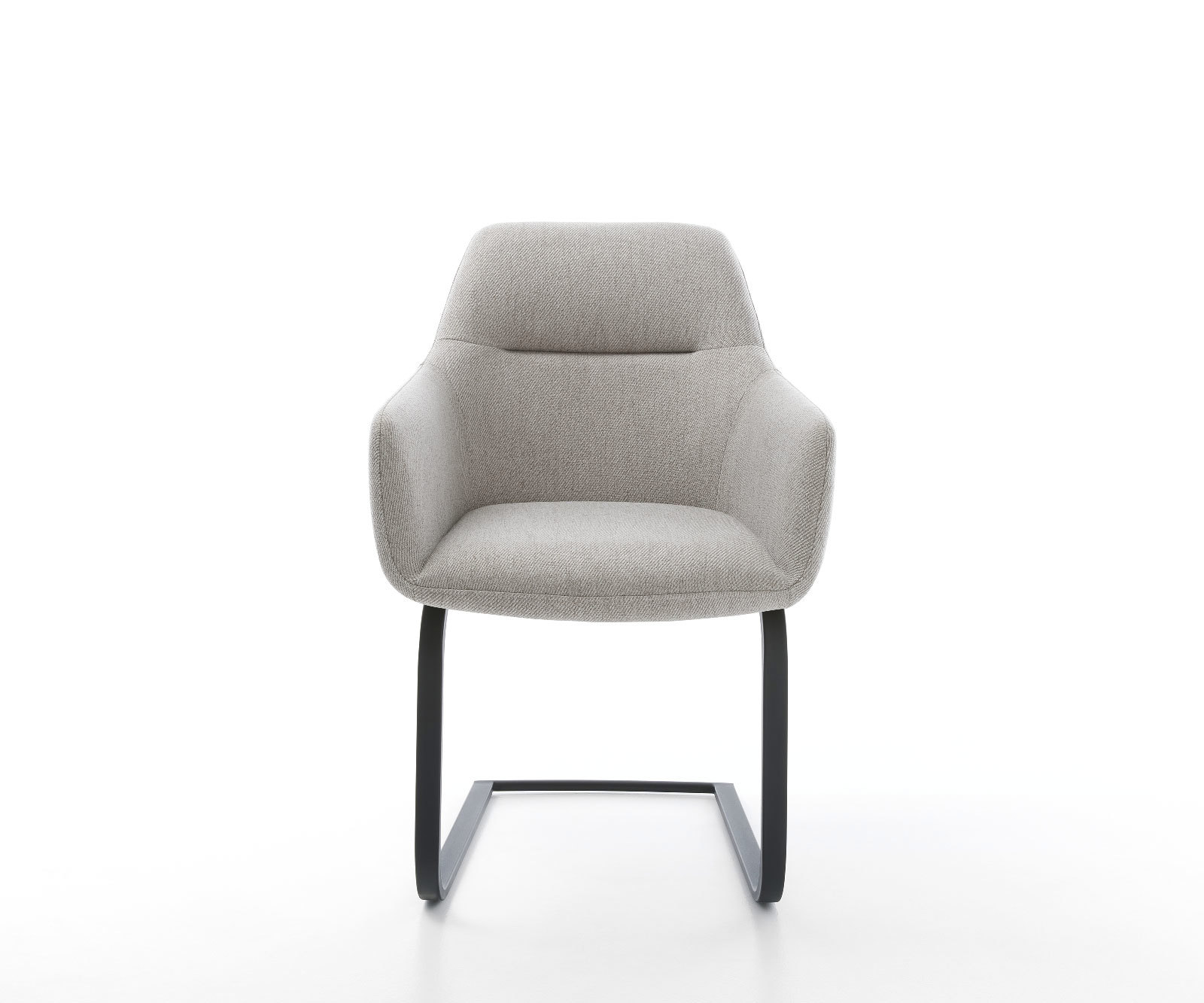 Étkezőszék Pejo-Flex csíkos világosszürke konzolos láb lapos fekete - Image 2