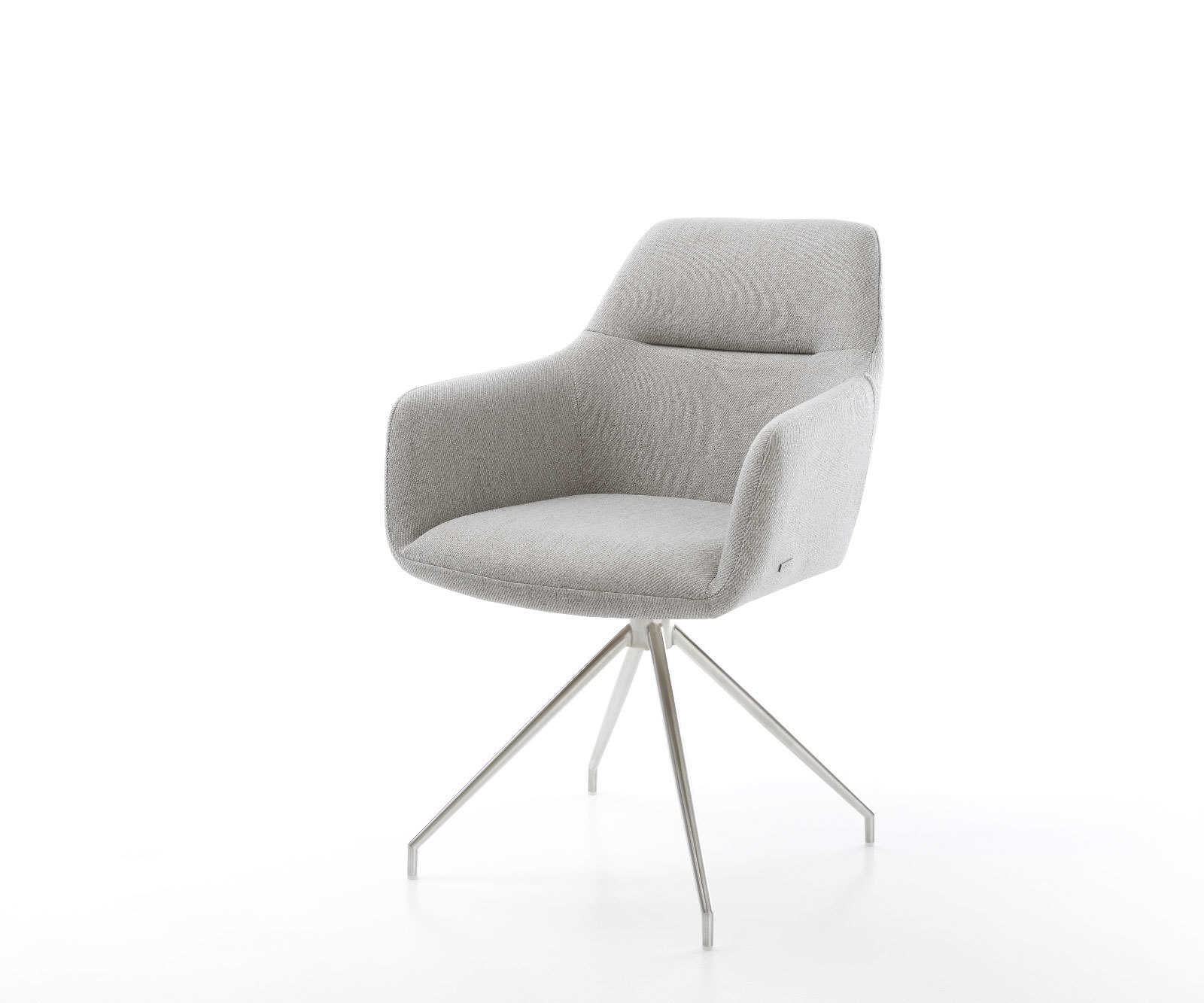 Étkezőszék Pejo-Flex csíkos világosszürke kereszt láb kúpos rozsdamentes acél 180° forgatható