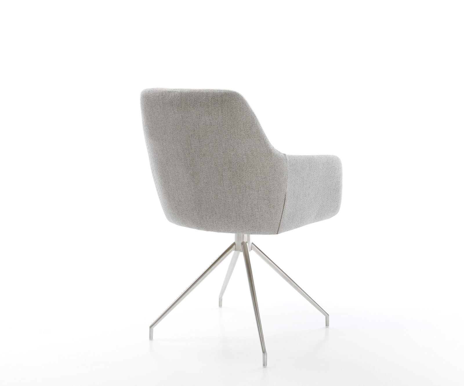 Étkezőszék Pejo-Flex csíkos világosszürke kereszt láb kúpos rozsdamentes acél 180° forgatható - Image 5