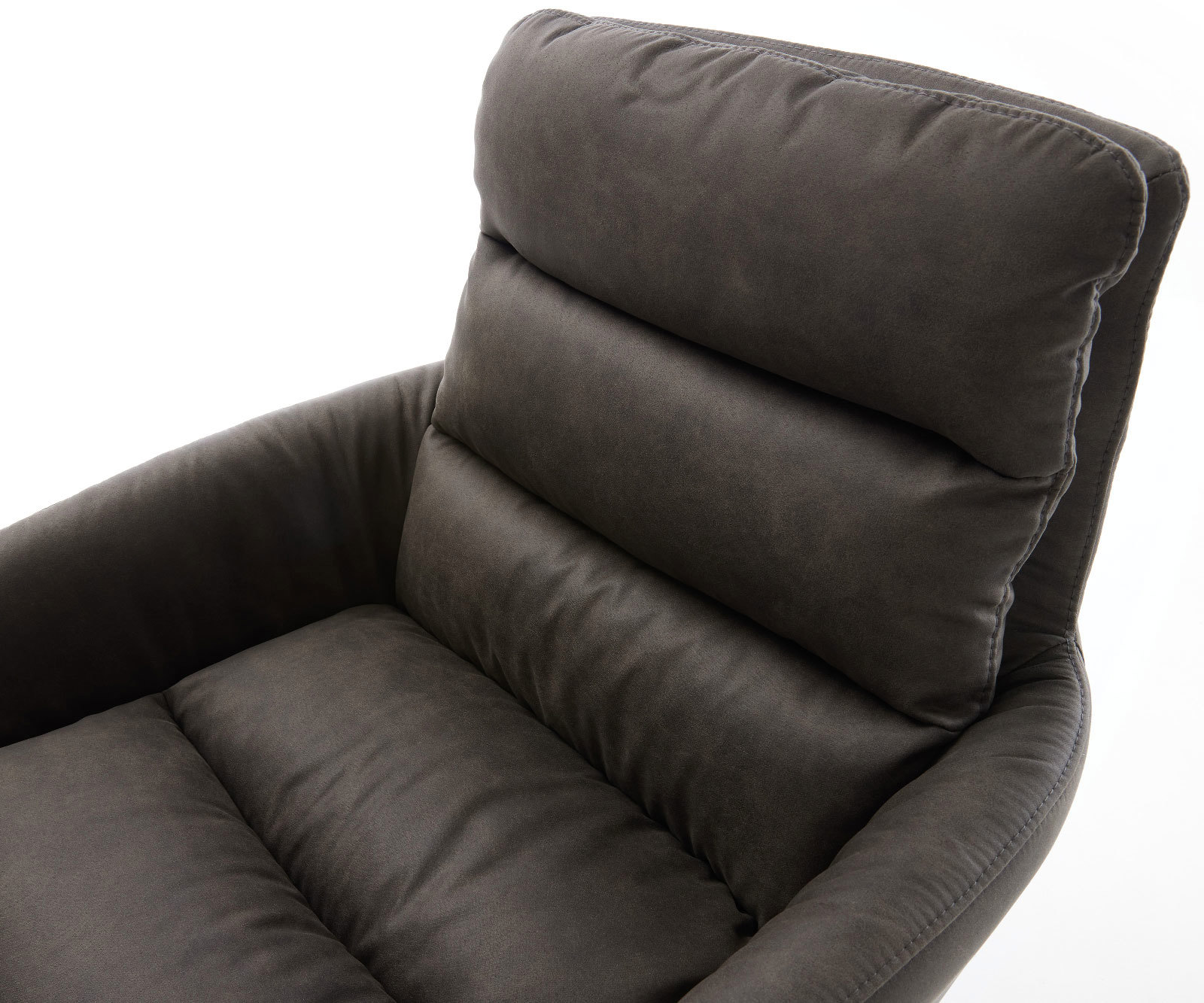 Étkezőszék Abelia-Flex karfás mikroszálas antracit vintage kereszt láb szögletes fekete - Image 4