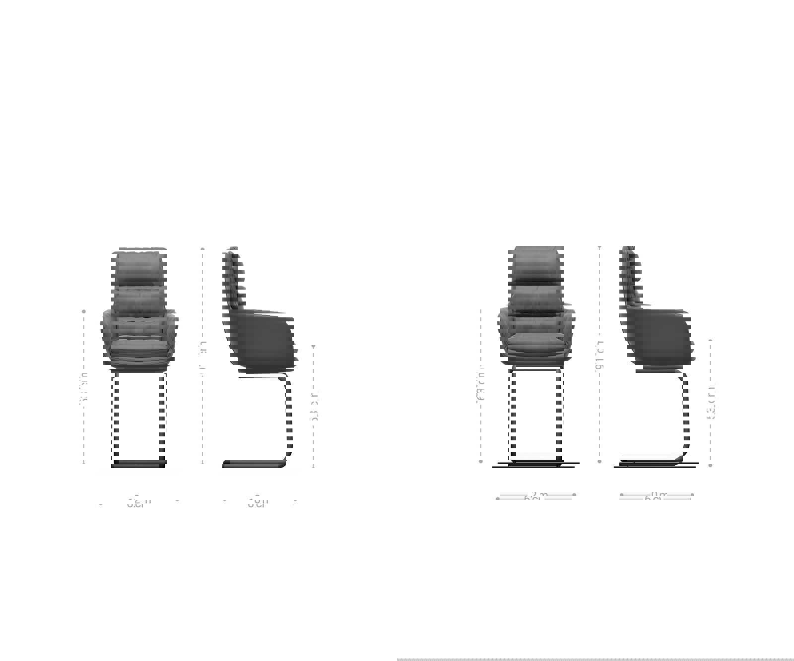 Étkezőszék Abelia-Flex mikroszálas taupe vintage kerek fekete karfás étkezőszék - Image 6