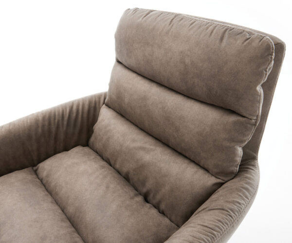 Étkezőszék Abelia-Flex karfás mikroszálas taupe vintage étkezőszék lapos rozsdamentes acél - Image 4