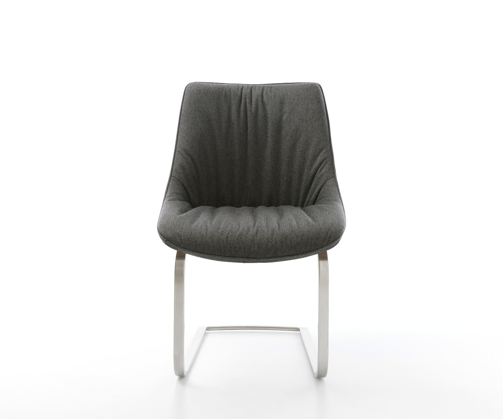 Étkezőszék Elda-Flex strukturált szövet antracit lapos rozsdamentes acél étkezőszék - Image 2