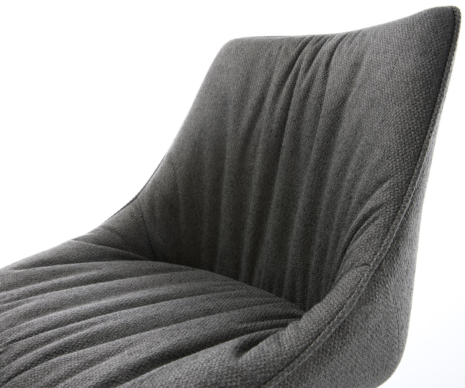 Étkezőszék Elda-Flex strukturált szövet antracit lapos fekete étkezőszék - Image 4