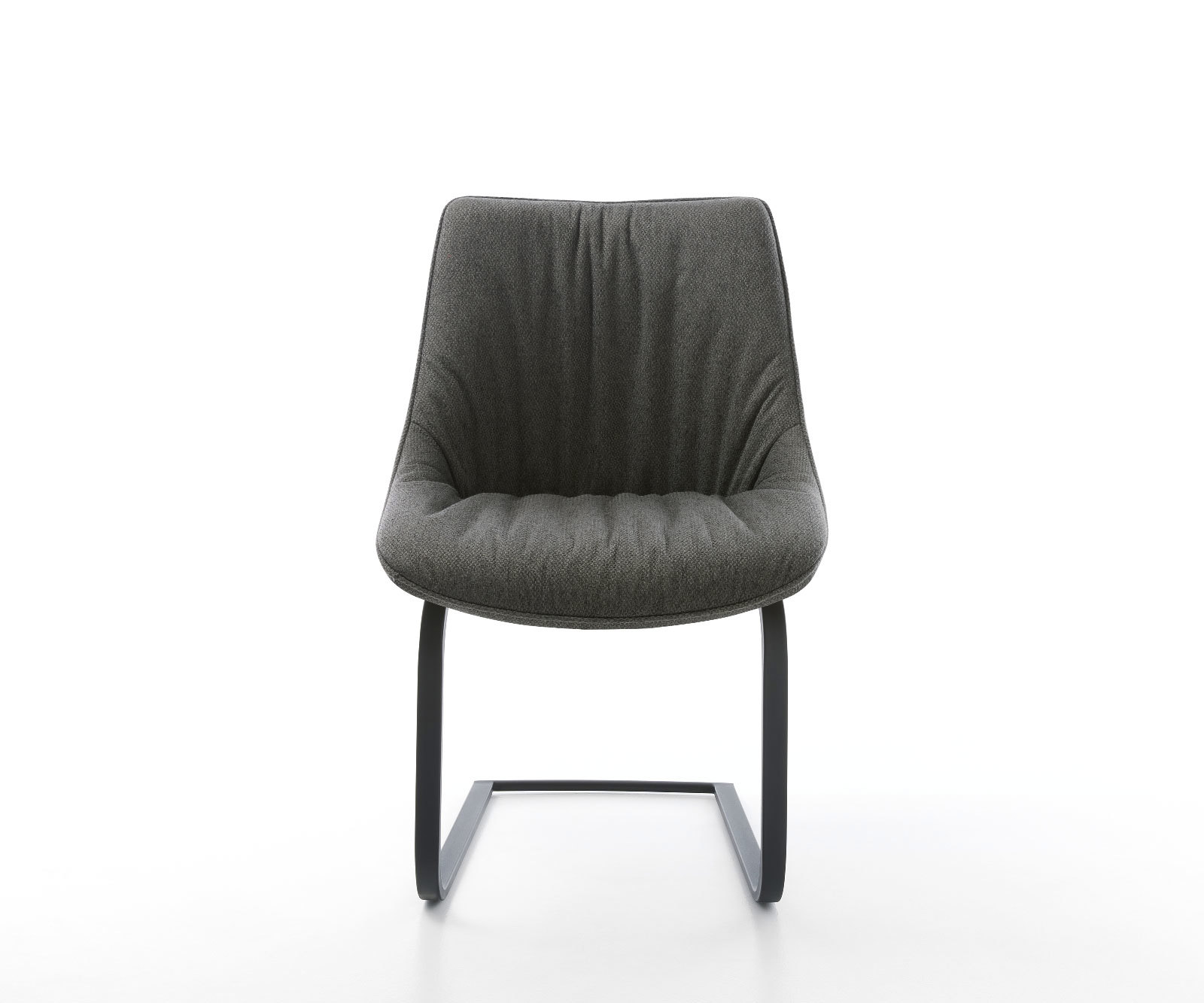 Étkezőszék Elda-Flex strukturált szövet antracit lapos fekete étkezőszék - Image 2