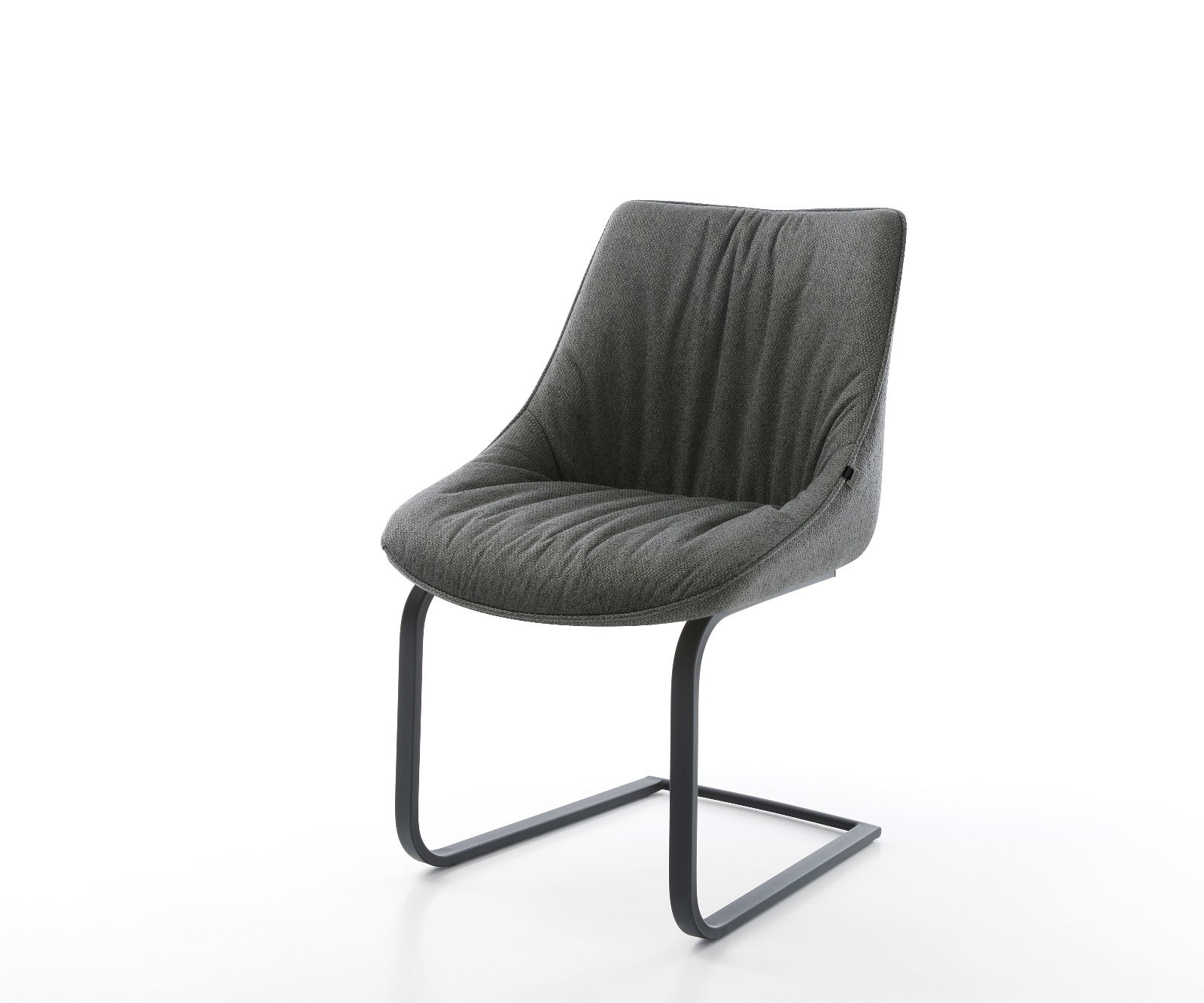 Étkezőszék Elda-Flex strukturált szövet antracit lapos fekete étkezőszék