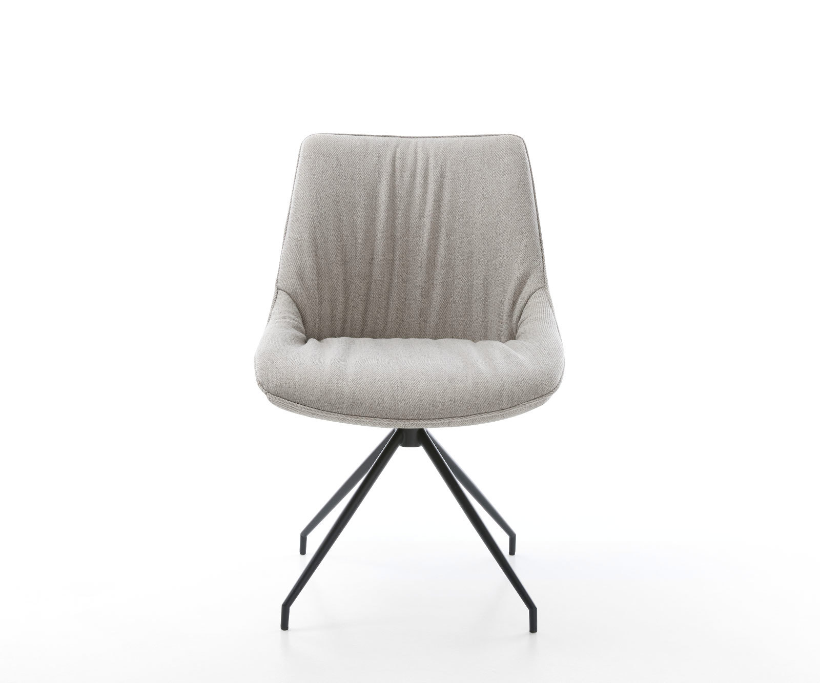 Étkezőszék Elda-Flex csíkos világosszürke kereszt láb kúpos fekete 180° forgatható - Image 2