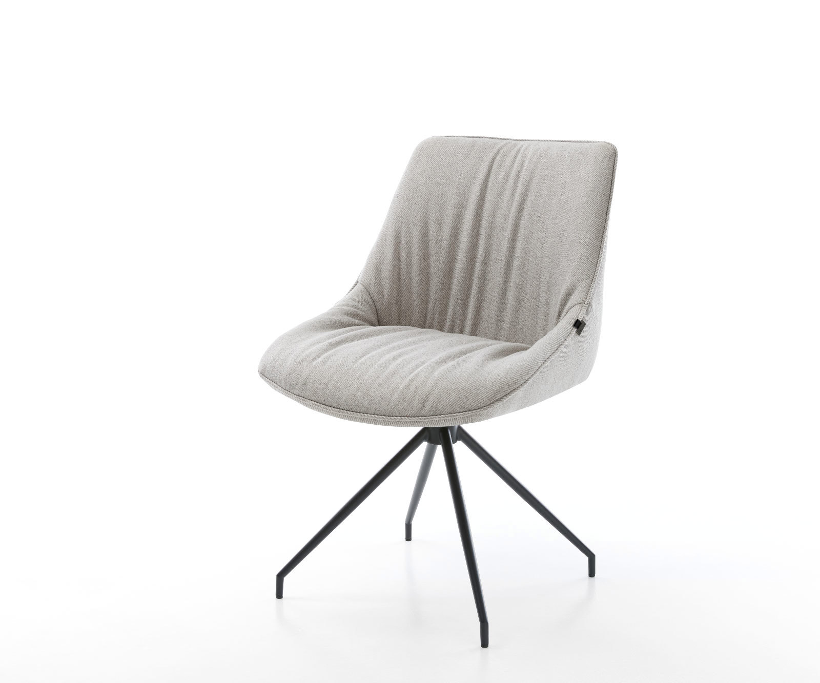 Étkezőszék Elda-Flex csíkos világosszürke kereszt láb kúpos fekete 180° forgatható