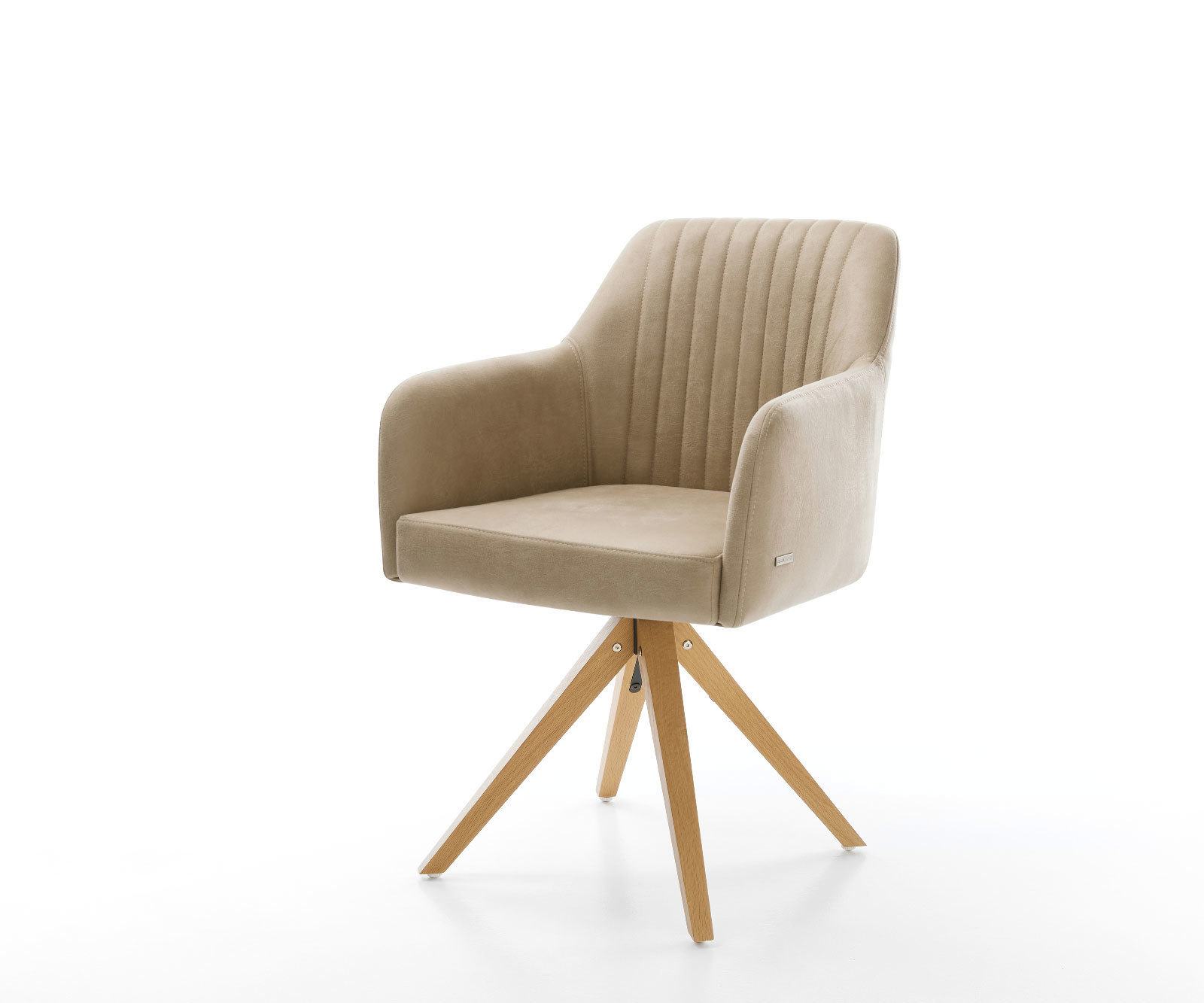 Étkezőszék Greg-Flex mikroszálas bézs vintage fa láb szögletes természetes zsákrugós