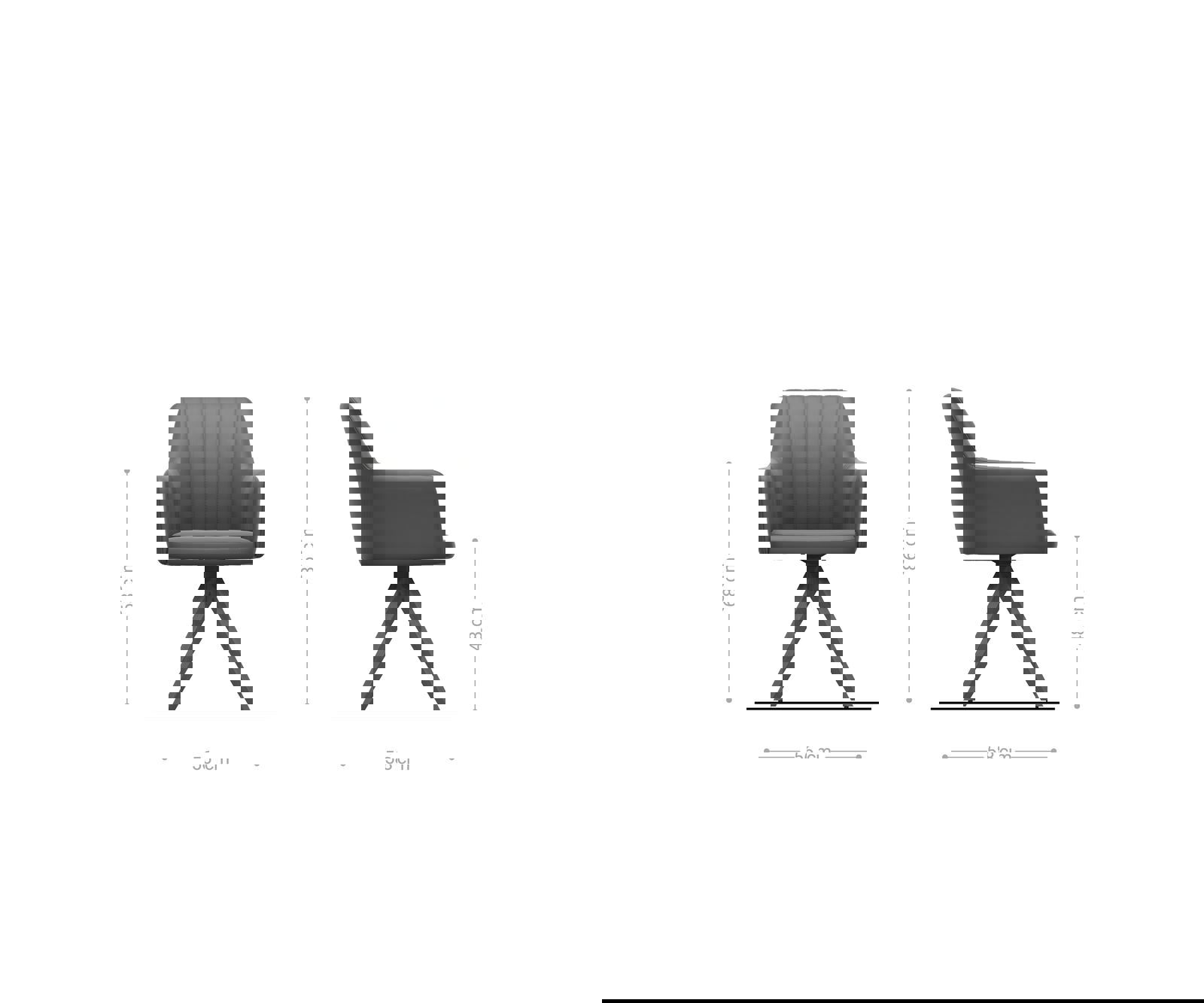 Étkezőszék Greg-Flex mikroszálas bézs vintage fa láb szögletes természetes zsákrugós - Image 6