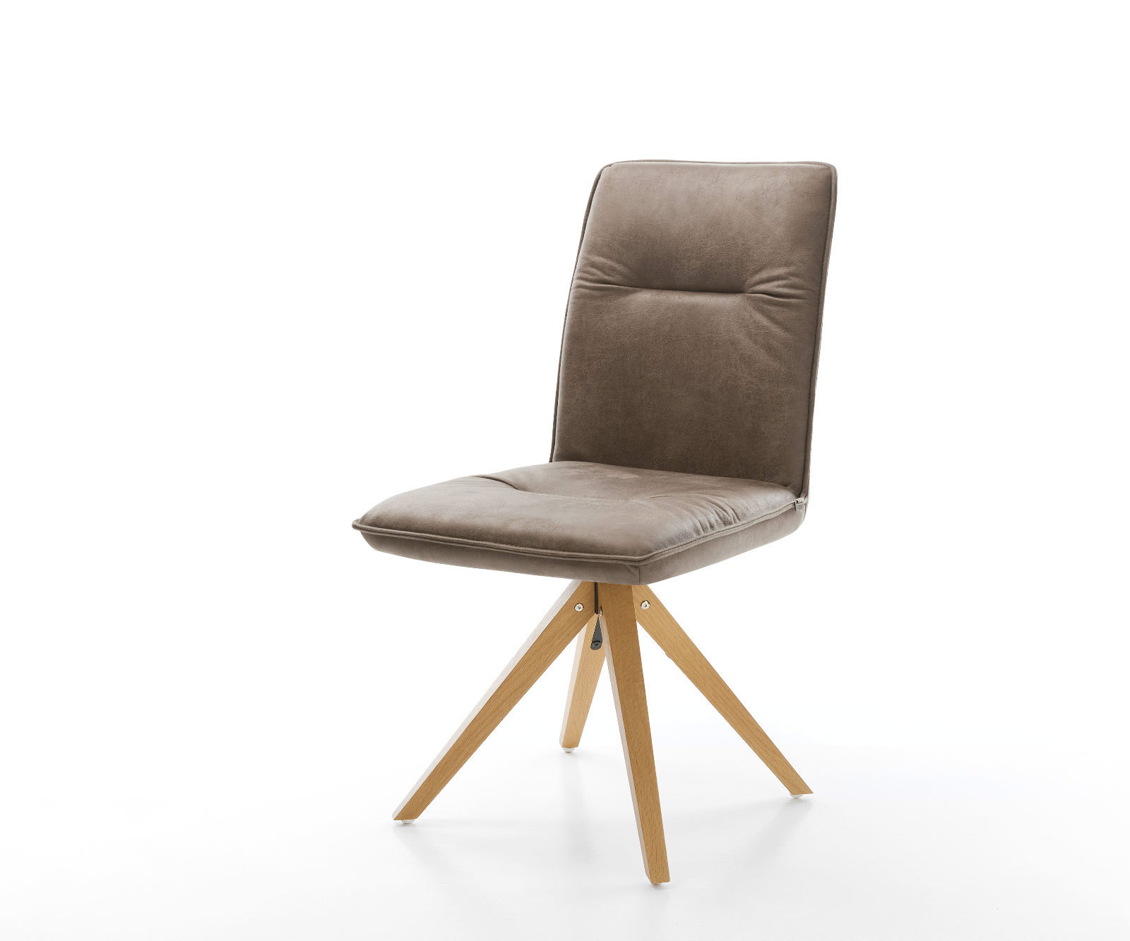 Étkezőszék Vinjo-Flex mikroszálas taupe vintage fa láb szögletes természetes