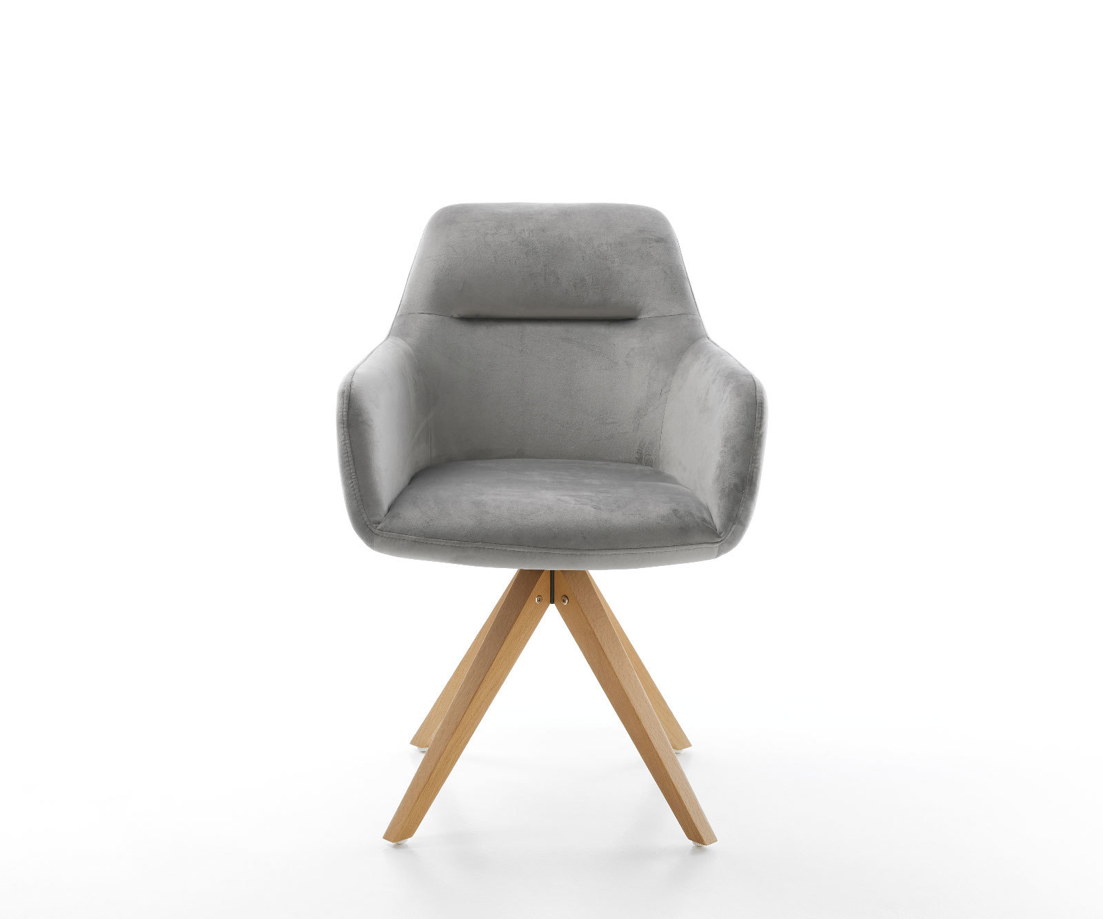 Étkezőszék Pejo-Flex bársony szürke fa láb szögletes természetes zsákrugós - Image 2