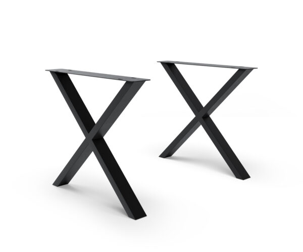 Láb X alakú fém fekete (2 darabos készlet)