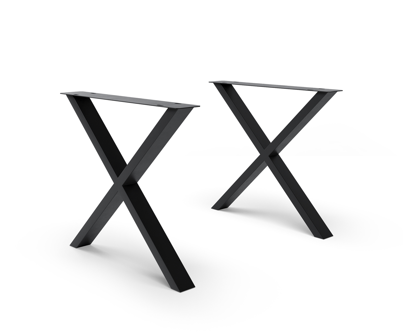 Láb X alakú fém fekete (2 darabos készlet)