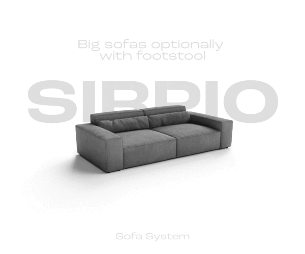 Sarokkanapé Sirpio XL 270x170 cm kordbársony ezüstszürke rekamié változtatható puffal - Image 7