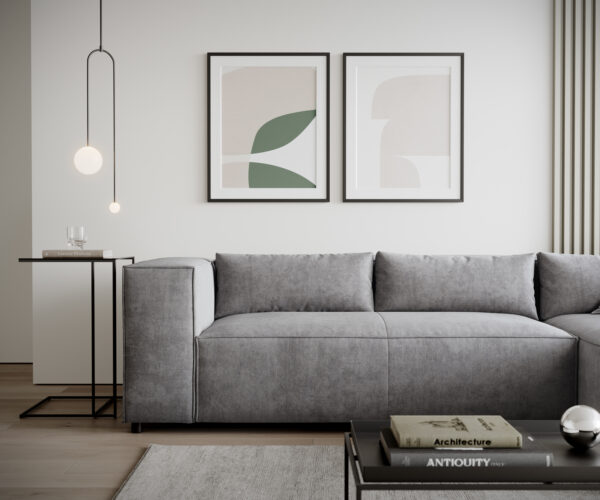 Sarokkanapé Brom 260x175 cm mikroszálas szürke jobb oldali rekamié - Image 5