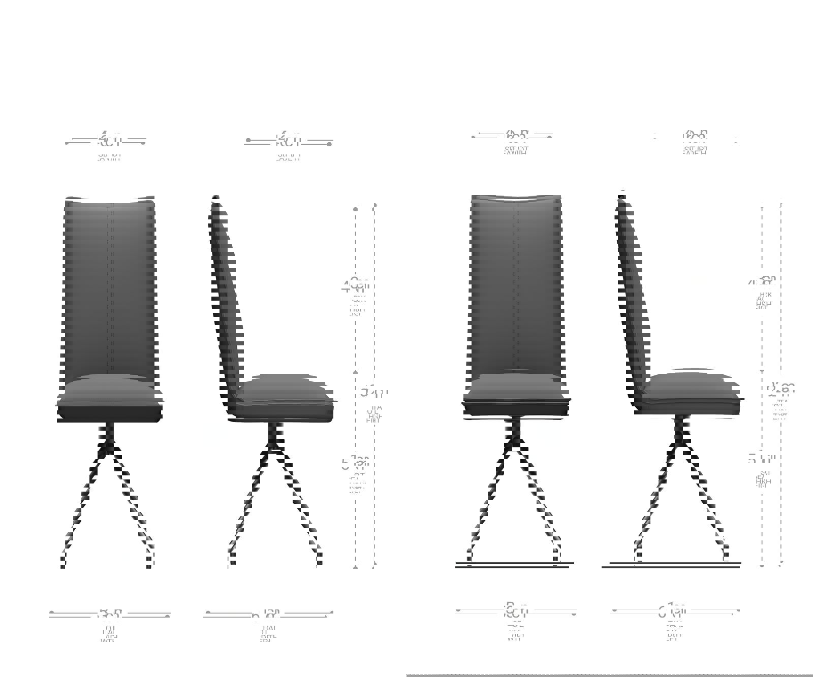 Étkezőszék Lelio-Flex valódi bőr fekete kúpos rozsdamentes acél kereszt láb fekete zsákrugós - Image 6
