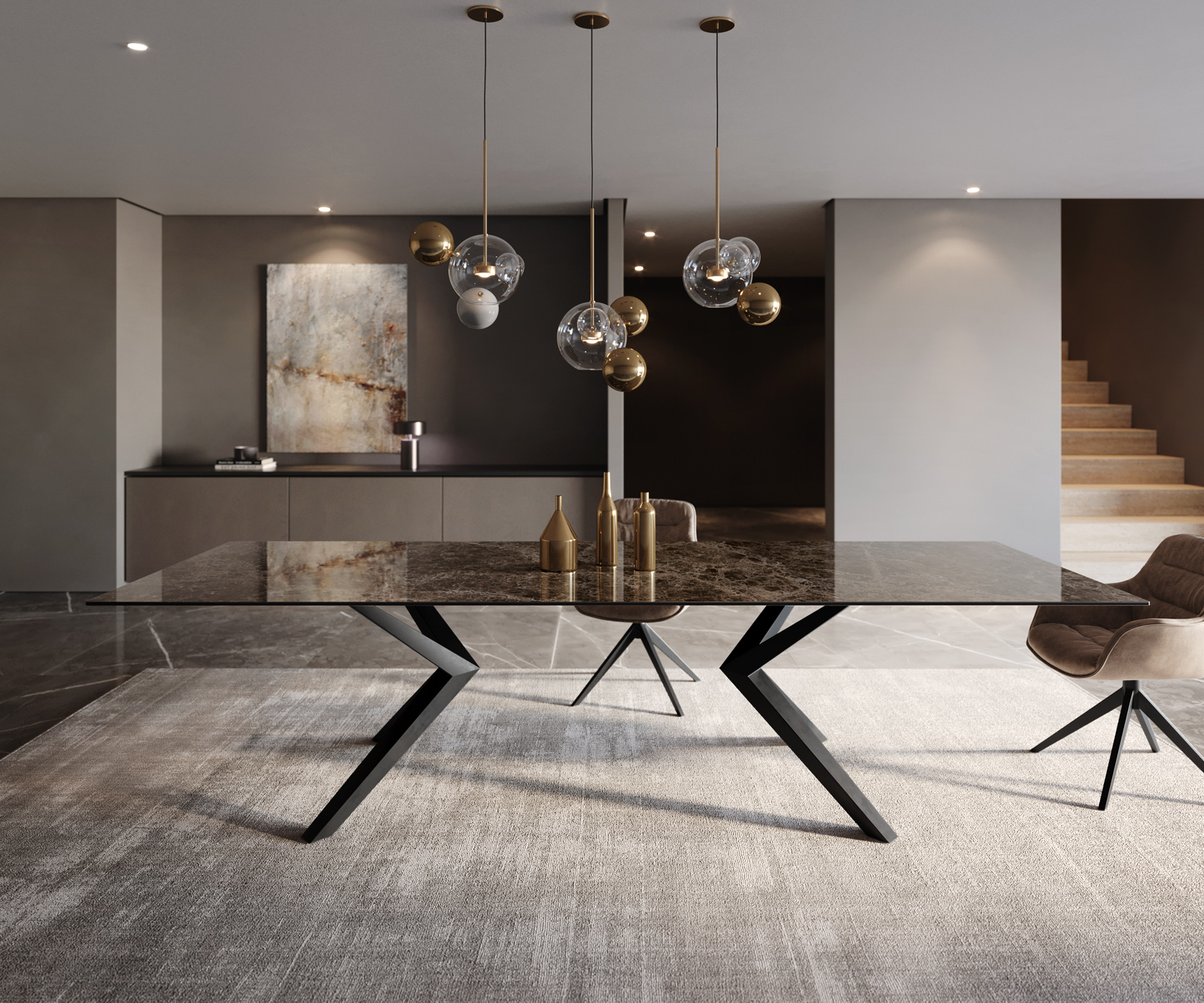 Láb Zenthara szögletes fém fekete 2 darabos szett - Image 2