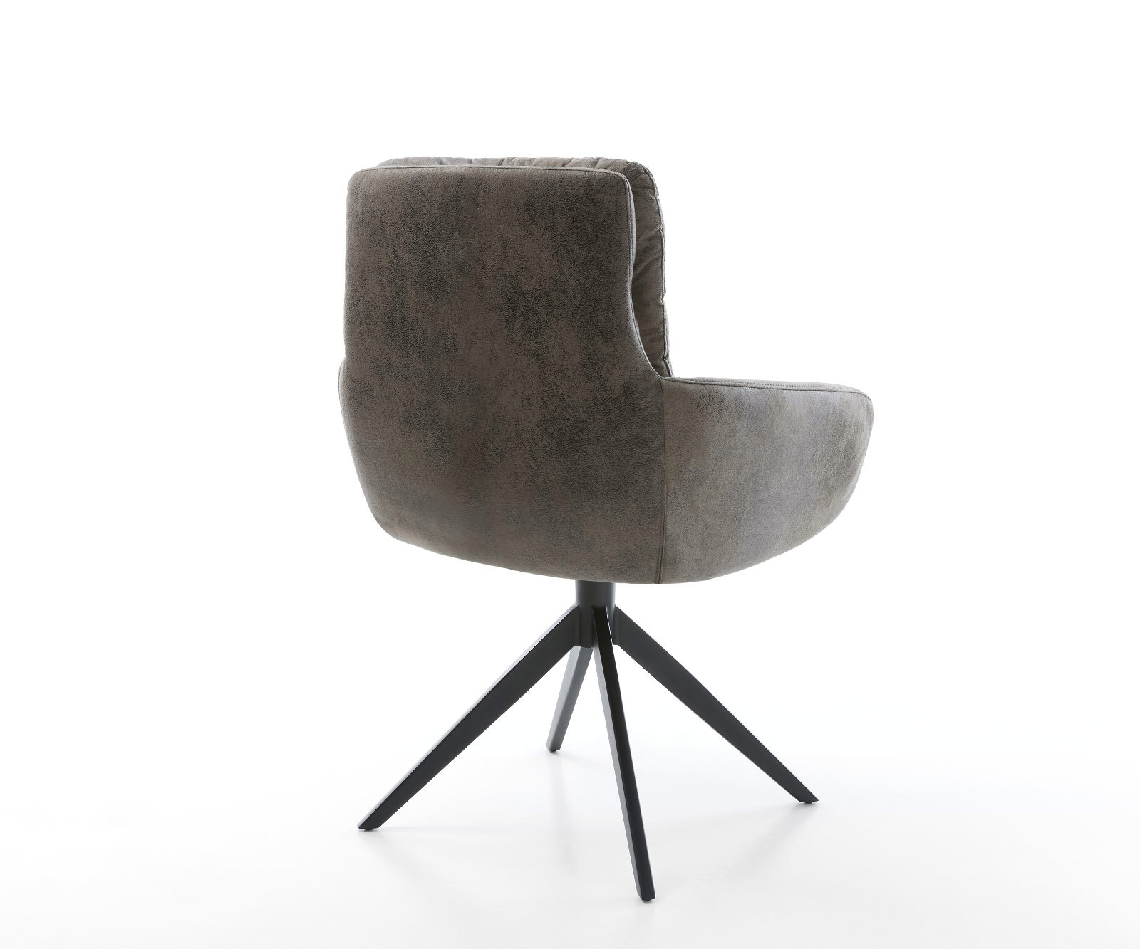 Étkezőszék Abelia-Flex karfás mikroszálas szürke vintage széles kereszt láb fekete - Image 5