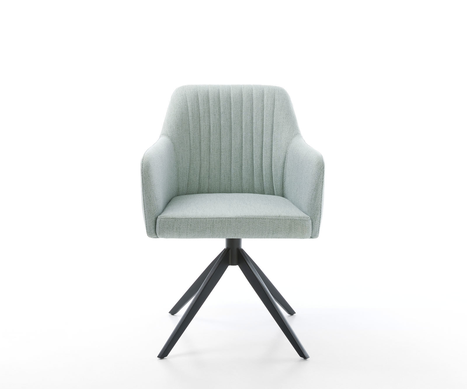 Étkezőszék Greg-Flex csíkos mentol széles kereszt láb fekete zsákrugós - Image 2