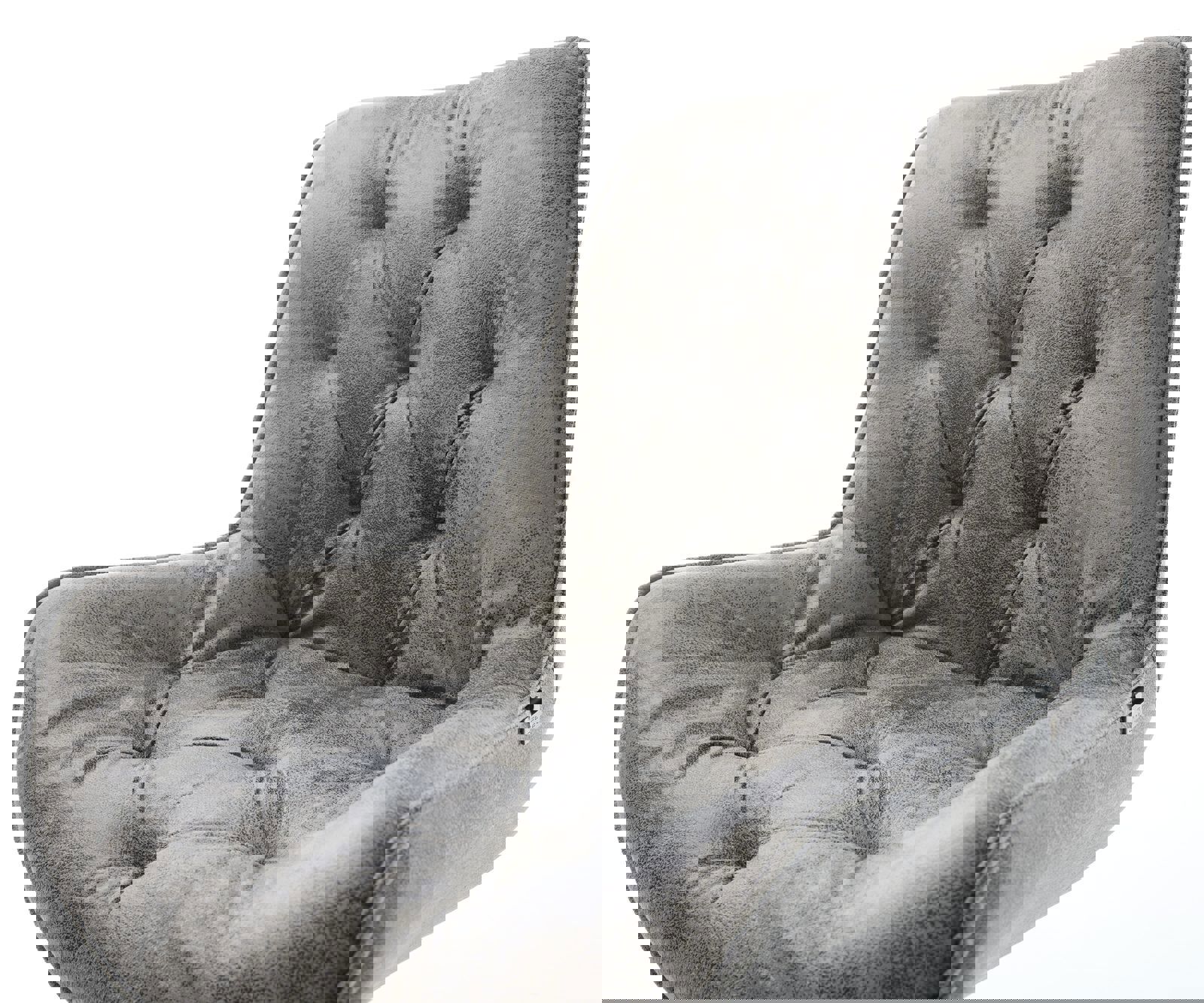 Étkezőszék Taimi-Flex mikroszálas szürke vintage széles kereszt láb rozsdamentes acélból - Image 4