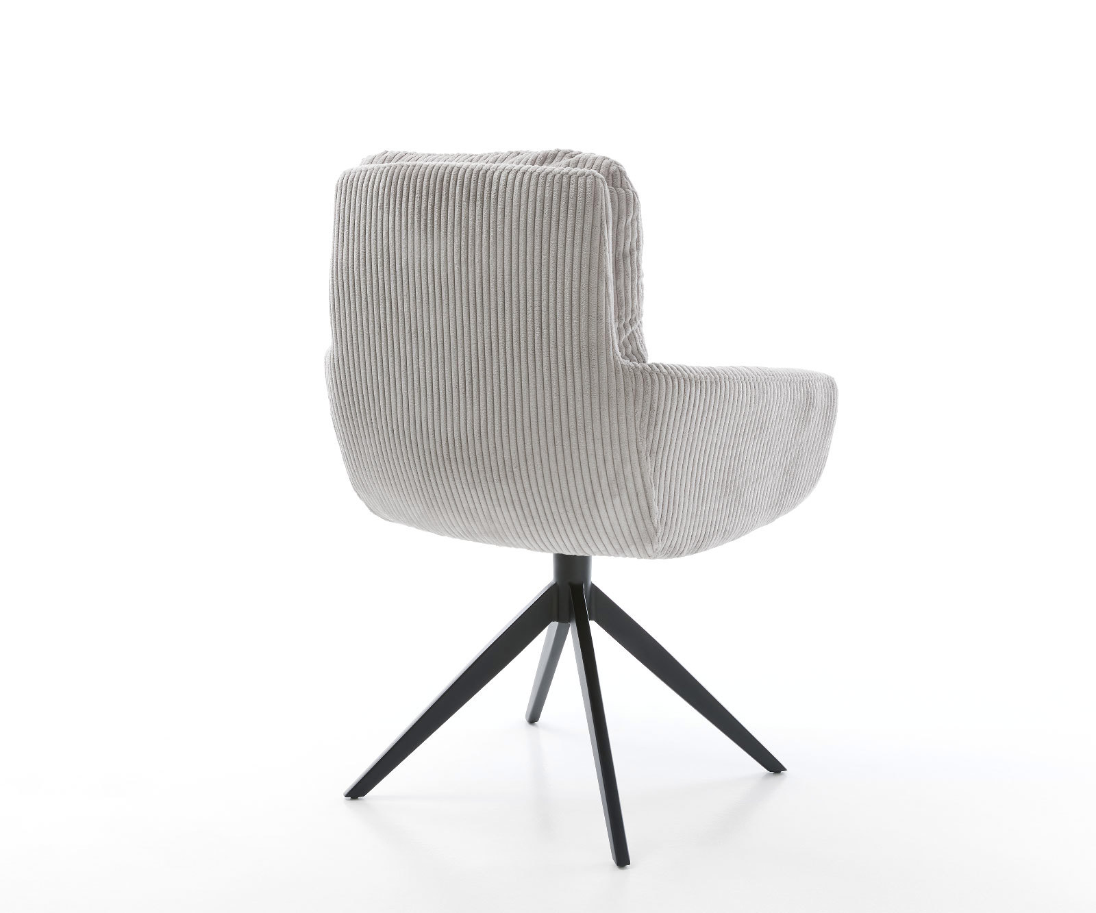 Étkezőszék Abelia-Flex karfás mikroszálas ezüstszürke kereszt láb széles fekete - Image 5