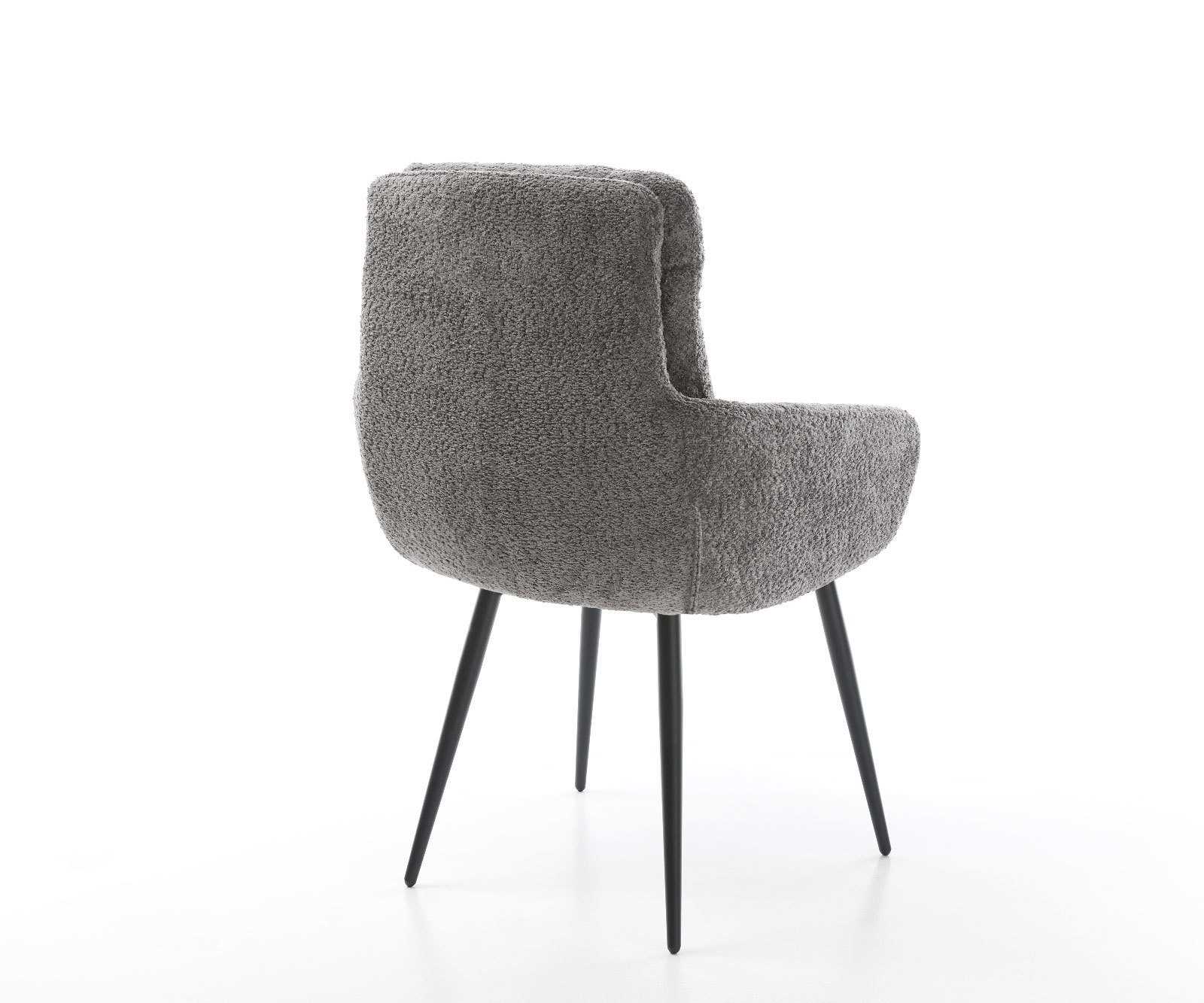 Étkezőszék Abelia-Flex karfás bouclé szürke 4 láb kúpos fekete - Image 5