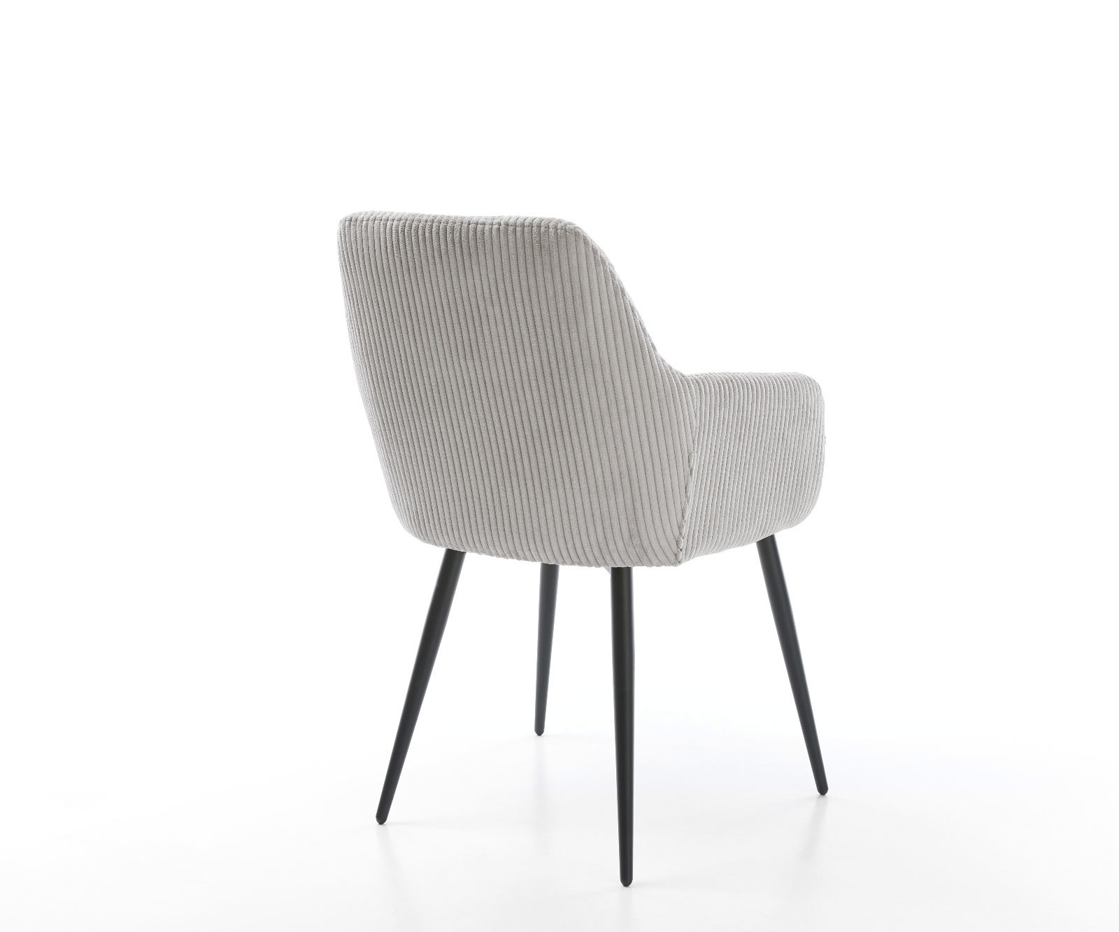 Étkezőszék Pejo-Flex plüss kordbársony ezüstszürke 4 láb kúpos fekete zsákrugós - Image 5