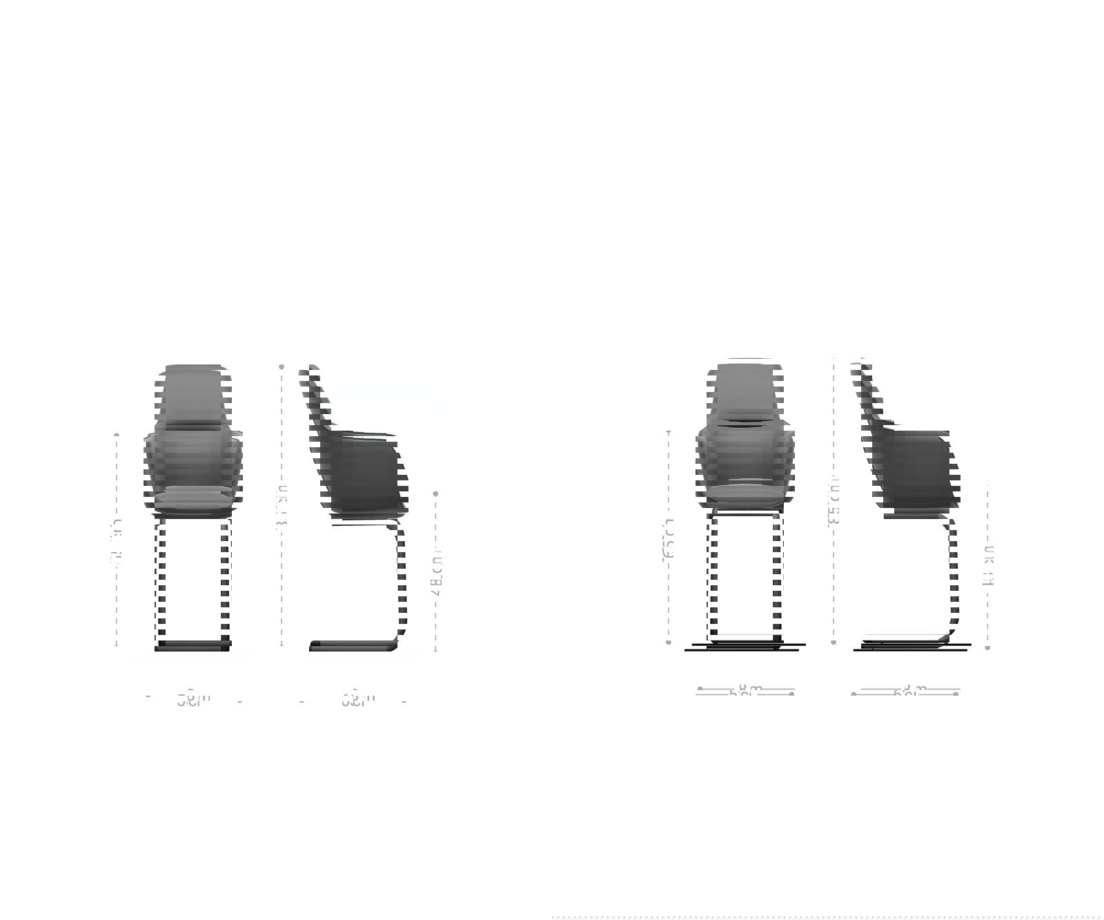 Étkezőszék Pejo-Flex mikroszálas ezüstszürke étkezőszék kerek fekete zsákrugós - Image 6