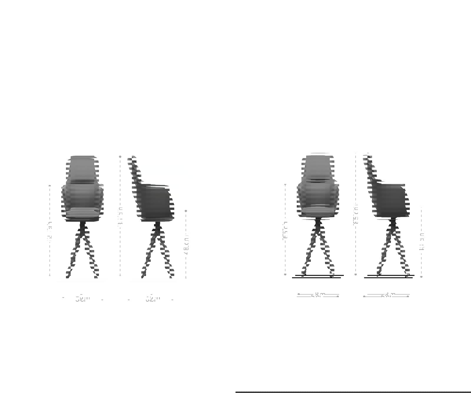 Étkezőszék Pejo-Flex kordbársony bézs fa láb szögletes természetes zsákrugós - Image 6