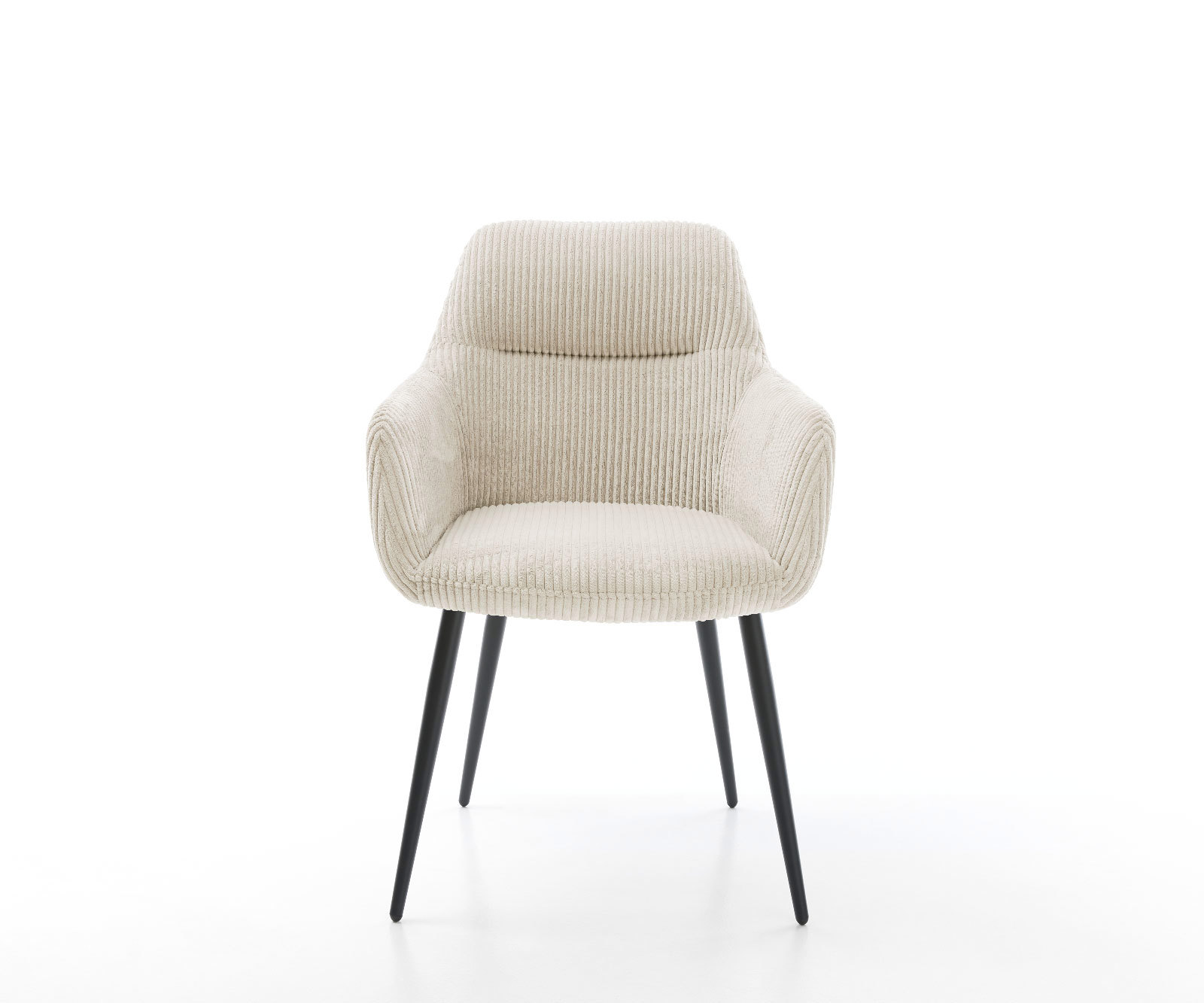 Étkezőszék Pejo-Flex kordbársony bézs 4 láb kúpos fekete zsákrugós - Image 2