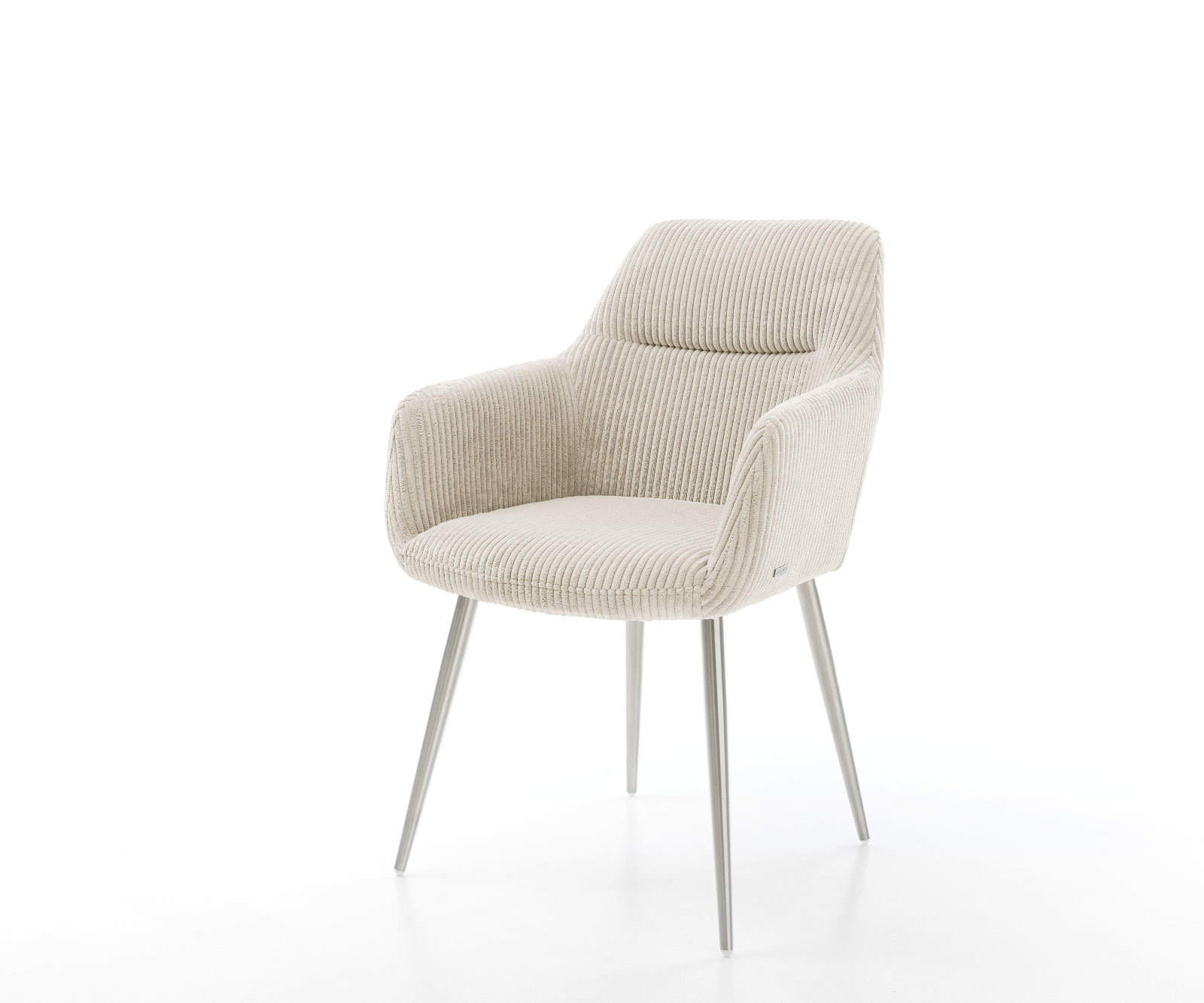 Étkezőszék Pejo-Flex kordbársony bézs 4 láb kúpos rozsdamentes acél zsákrugós