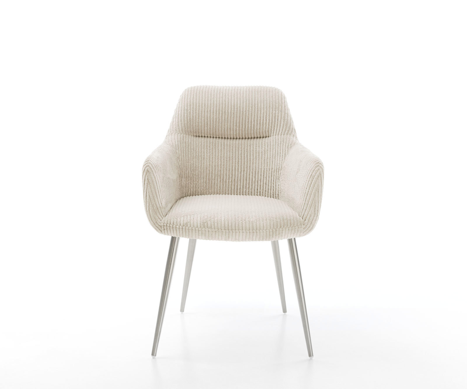 Étkezőszék Pejo-Flex kordbársony bézs 4 láb kúpos rozsdamentes acél zsákrugós - Image 2