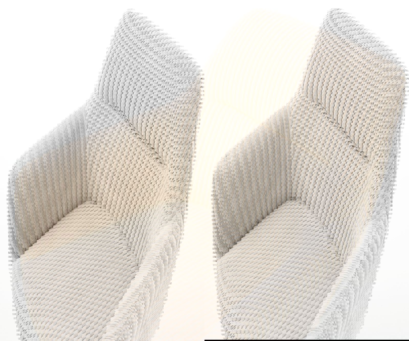 Étkezőszék Pejo-Flex kordbársony bézs 4 láb kúpos rozsdamentes acél zsákrugós - Image 4